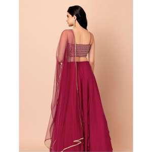 Adorable Rosa Georgette Compromiso Desgaste Lehenga Choli Con Dupatta - Product Image 5