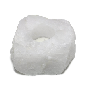 Support de bougie en pierre naturelle sculptée à la main en jade blanc, pierre précieuse d'agate, guérison, vente en gros - Product Image 2