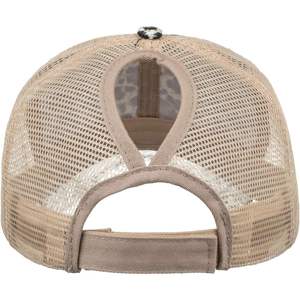 2025 Sports Mesh Back Baseball Cap <b>Leopard</b> <b>Printed</b> Ponytail <b>Hat</b> with Messy High Bun Comfortable Sports Style - Product Image 4