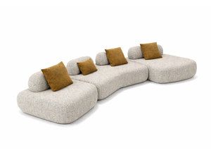 Luxury Curved Modular <b>Sofa</b> | Modern Sectional Couch| Custom Organic <b>Sofa</b> | High-End Hotel & Villa Furniture Manufacturer Vietnam - Product Image 5