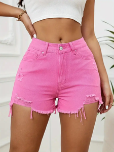 ZATRHMBM Nouvelle Collection Printemps/Été 2026 – Short Femme Décontracté Taille Haute en Satin Délavé Respirant Couleur Unie Effet 3D Style Vintage - Product Image 5