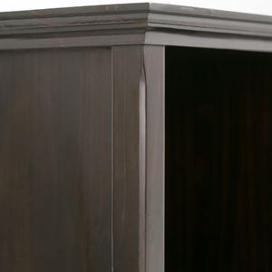 Amherst 57-Inch Solid Wood <b>Console</b> <b>Table</b> with 8 Cube Storage Hickory Brown <b>Sofa</b> <b>Table</b> - Product Image 3