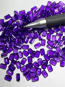 Améthyste Violette Naturelle de Haute Qualité, Forme Baguette, Certifiée par un Certificat Tierce Partie, Effet Gemme, Façonnée à la Main, Lot Mixte Facetté, Effet de Couleur FF - Product Image 1
