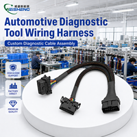 كابل تمديد OBD2 مخصص من 1 إلى 2، موصل ذكر 16 دبوس إلى أنثى مزدوجة، حزمة أسلاك لمعدات تشخيص المركبات