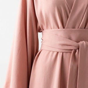 Bata Kimono para Mujer con Lazo Obi, Ropa de Estar por Casa, Bata Envolvente, OEM ODM, Venta al por Mayor, Fábrica, Impresión Personalizada - Product Image 4
