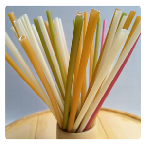 Pajitas de arroz biodegradables de primera calidad de 8mm de diámetro, Exportación a granel compostable ecológica para fiestas, Camping, elección de regalo perfecta - Product Image 3