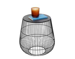 Mesa de Centro Pequeña de Metal Estilo Tradicional, Mesa Auxiliar de Aluminio con Alambre de Hierro para Decoración del Hogar o Muebles de Cafetería - Product Image 1