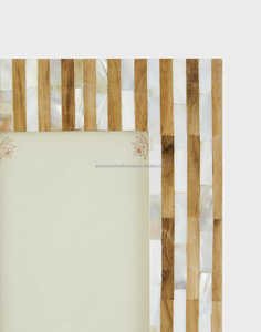 Cadre photo incrusté de résine d'os en bois fait à la main impression de découpe personnalisée décoration de la maison de haute qualité de l'Inde - Product Image 1