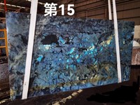 Dalles de pierre de Quartzite de granit de Labradorite bleu lémurien naturel de luxe populaire de Madagascar pour les comptoirs de cuisine