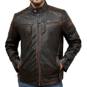 Chaqueta de cuero para hombre con diseño atrevido y sensación cómoda, perfecta para la moda urbana y el uso diario con confianza. Chaquetas de cuero. - Product Image 3