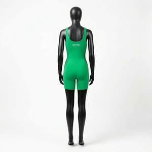 Custom Plus Size Women's Jumpsuit 100% Cotton Eco-Friendly Sweat-Wicking Four-<b>Way</b> Stretch Jumpsuit - Product Image 5