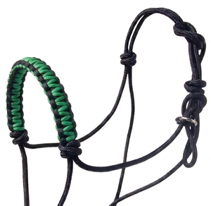HM GLOBAL Halter de Cuerda Azul PP con Brida Trenzada Rosa para Equipo de Entrenamiento de Equitación Western - Product Image 6