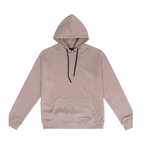 <b>Men's</b> Light Pink Hooded Sweatshirt Regular Fit Fleece Casual <b>Pullover</b> With Front Pocket Autumn Wear - Product Image 1
