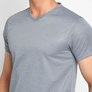 Camiseta Deportiva para Hombre OEM 2025, Secado Rápido, Transpirable, Manga Larga, Cuello Redondo, Lisa, 100% Algodón, Precio Bajo, Logotipo Frontal Alto - Product Image 6