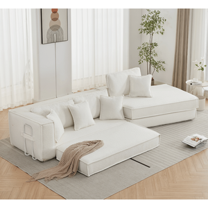 Nuovo Divano Letto Pieghevole Convertibile a 3 Posti, Combinazione 2-in-1 Imbottita - Product Image 4