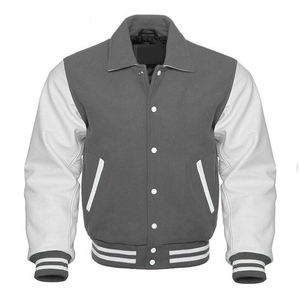 High Quality Winter Varsity Jacket for <b>Men</b> Breathable Canvas Polyester/Cotton Customized Color Letter Pattern OEM Service - Product Image 1