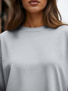 Nouveau style de t-shirt à manches longues pour femmes, léger, respirant, en coton, t-shirt basique tendance, fournisseur de vêtements personnalisés OEM ODM - Product Image 2