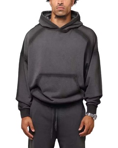Survêtements de meilleure qualité délavés à l'acide Survêtement évasé respirant imprimé bouffant Vintage délavage élégant Hip Hop survêtements pour hommes - Product Image 6