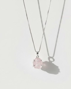 Rose Quartz Pendant Necklace Natural <b>Pink</b> Crystal Gemstone Handmade Silver Jewelry <b>Healing</b> Stone Boho Women Gift - Product Image 2