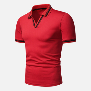 เสื้อโปโลแขนยาวผู้ชายผ้าฝ้าย 100% ทรงเข้ารูป ปกคอพับ สีพื้น มีไซส์ใหญ่ ขายส่ง - Product Image 5