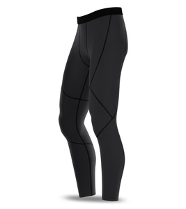 Leggings de Compresión Negros para Hombre, Cintura Alta, Sin Costuras, Elásticos en Cuatro Direcciones, con Costuras en Contraste, Pantalones de Yoga - Product Image 5