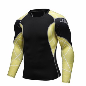Camiseta de Compresión Transpirable de Nailon y Spandex para Jiu Jitsu Brasileño (BJJ), Rashguard Liso para Entrenamiento de MMA - Product Image 3
