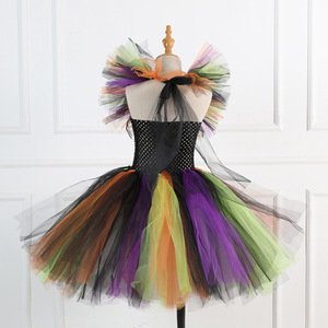Disfraz de Bruja para Niñas, Vestido Tutú con Traje, Sombrero y Escoba para Fiesta de Disfraces de Halloween - Product Image 6