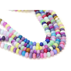 Cuentas de Ópalo Multicolor en Forma de Rondelle: Gemas para Joyería y Manualidades (7-9mm) - Product Image 2