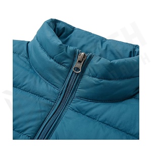Hooded Quilted Waterproof <b>Bubble</b> Jacket Black Full Sleeve Winter Windproof Cotton Shell Knitted Fabric Polyester Filling Stand - Product Image 4