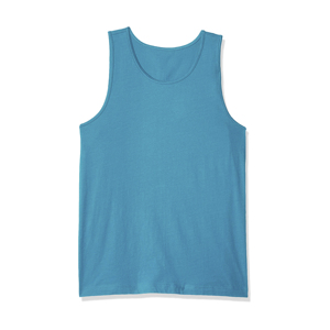 Men's <b>Navy</b> Blue Sleeveless Tank <b>Top</b> Yellow Trim Casual Knitted Solid Color Polyester Digital Printed Regular Fit Breathable OEM - Product Image 6