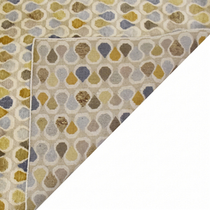 Tapis en laine mosaïque de galets organiques multicolores, jaune moutarde, bleu, beige, gris, antidérapant, écologique, tufté à la main pour salon et chambre - Product Image 5