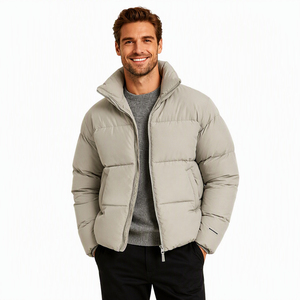 Blouson d'hiver matelassé en nylon de haute qualité sur mesure pour homme, col montant, modèle 2026 - Product Image 1