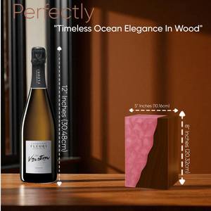 Urne funéraire artisanale en résine aqua et noyer, boîte commémorative moderne pour cendres humaines, taille moyenne 9x5.5 - Product Image 6