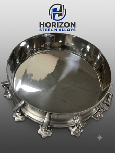 Manhole sanitaire DN350 en acier inoxydable SS304 SS316L, couvercle de manhole à ouverture extérieure, haute pression, poli, résistant à la corrosion et aux produits chimiques, soudage métrique - Product Image 2