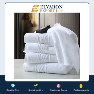 Serviette de bain en coton 100% de qualité supérieure, douce et absorbante, avec motif de marque tissé sur mesure en jacquard pour hôtel - Product Image 6