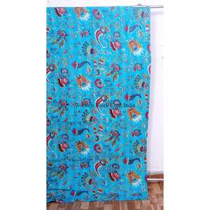 Manta Larga de Algodón Reversible con Estampado Floral, Hecha a Mano, Ecológica, Estilo Vintage Kantha, para el Hogar - Product Image 3