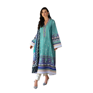 Elegante Traje Estampado para Mujer con Estampado Floral Pakistaní - Product Image 2