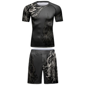 Tenues de sport, shorts MMA, rashguard sublimé, vêtements de compression BJJ, ensembles de rashguard de boxe pour hommes, respirants - Product Image 6