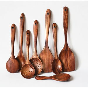 Último Diseño: Juego de Utensilios de Cocina de Madera, Espátula, Cucharón y Volteador de Madera Antiadherentes para Cocina - Proveedores Mayoristas - Product Image 5