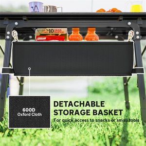 Tavolo Pieghevole Portatile in Alluminio Convertibile con Gambe a Treppiede - per Campeggio, Fattoria, Parco, Cucina, Uso Esterno - Product Image 4