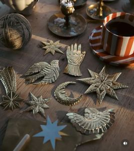 Adornos Navideños de Latón Hechos a Mano con Formas de Animales, Decoración Tradicional Colgante para Interiores, Decoración para Sala de Estar, ex-votos - Product Image 4