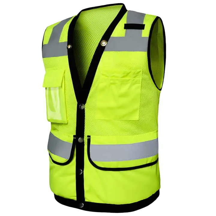 道路高視認性安全反射ベスト蛍光黄色安い反射ウエストHi Visランニング安全作業員ベスト
