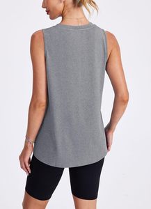 Camiseta Deportiva para Mujer, Sin Mangas, Absorbente de Humedad, para Yoga, Gimnasio, Ejercicio, Ropa Deportiva Elástica, Informal, Venta al Por Mayor - Product Image 5