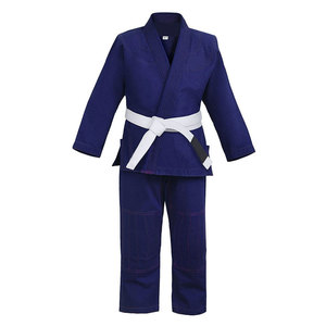 Uniforme de judo bleu 100% coton, coupe classique, vêtements d'arts martiaux durables, style pantalon - Product Image 1