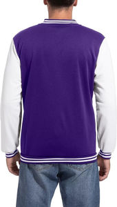 Chaqueta Deportiva Varsity Talla XL, Tejido de Satén, Forro de Lana y Nailon, Relleno de Algodón, Estilo Urbano, Logotipo Frontal Estampado, Detalles Técnicos - Product Image 6