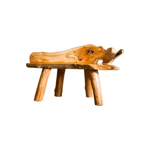 Muebles de Patio Hechos a Mano para Casa, Villa o Resort ARTERRA, Banco de Raíz de Teca Rústico de Lujo Premium, Madera Sólida - Product Image 2