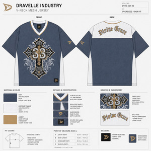 เสื้อกีฬาตาข่ายสไตล์เรโทรแบบกำหนดเองสำหรับผู้ชาย เสื้อสตรีทแวร์ทรงโอเวอร์ไซส์ Y2K พร้อมลายปักกางเขนแบบบาโรก - Product Image 6