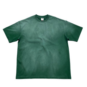 T-shirt décontracté pour homme en jersey de coton bleu foncé à manches courtes, col rond, coupe classique, couleur unie - Product Image 3