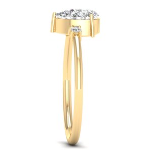 Bagues de fiançailles REYES en or massif 14 carats de haute qualité avec diamant de laboratoire HPHT CVD de 1 carat pour femmes, prix de gros, bijoux fins - Product Image 3