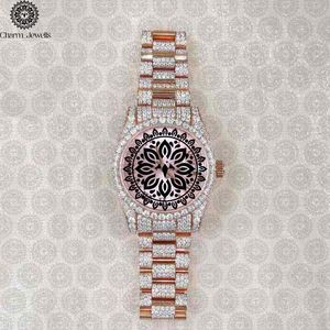 Charm_Jewells Luxury Women Stainless Steel <b>Watch</b> 34mm Round Dial Sapphire Crystal Quartz Movement Fashion Design - Product Image 4